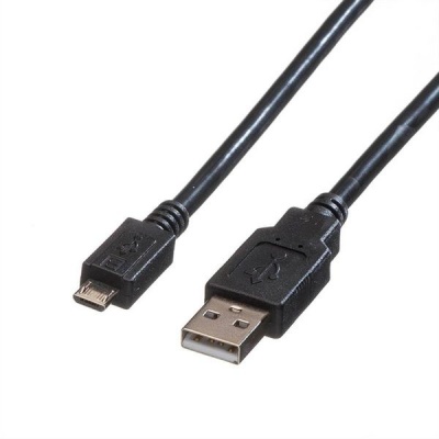 USB Cable 2m USB to Micro USB Black MC000950 Multicomp