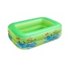 Kids Inflatable 2 Rings Rectangular Swimming Pool - Green Photo