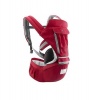 Convertible 3D Breathable Mesh Baby Carrier with Hip Seat - Red Photo