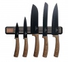Berlinger Haus 6 Piece Knife Set with Magnetic Hanger - Wood Pattern Photo