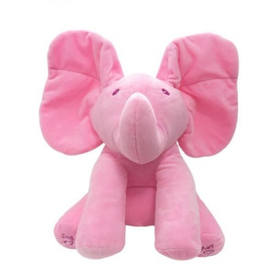 Music Singing Elephant Plush Toy Pink