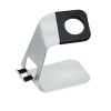 Portable Aluminum Desktop Stand for iPhone & iWatch - Silver Photo