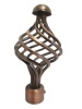 Matoc Designs 28mm Finial Swirl Design - Antique Copper - Qty 2 Photo