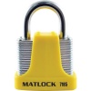 Matlock 40Mm 4 Pin Strong Padlockyellow Keyed Alike Photo