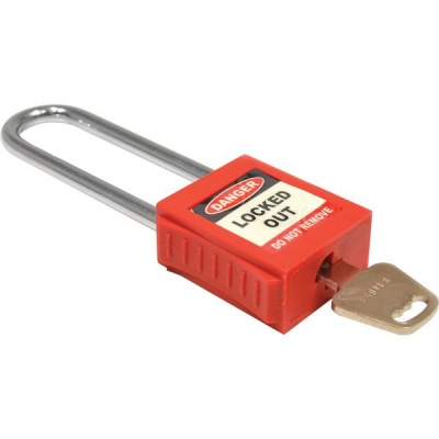 Photo of Matlock Safety Lockout Padlock Long Shackle Red