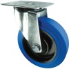 Atlas Swivel Plate 100Mm Blue Rubber Tyre Photo