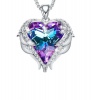 Civetta Spark Angel Wing Neckalce- with Swarovski Purple Crystal Photo