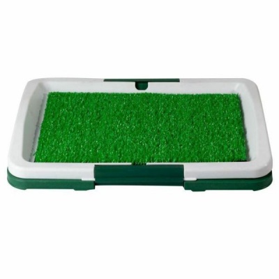 Indoor Puppy Dog Pet Potty Training Pee Pad Mat Tray Grass Toilet with Tray