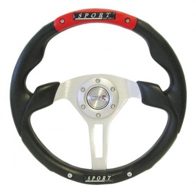 Photo of 350mm PVC Steering Wheel. Red
