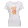 Valentine Flowers Teddy - Ladies - T-Shirt Photo