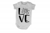 Love - Fireworks Design - Valentine - SS - Baby Grow - White Photo