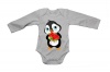 Valentine Penguin - LS - Baby Grow - White Photo