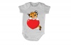 Valentine Tiger - SS - Baby Grow - White Photo