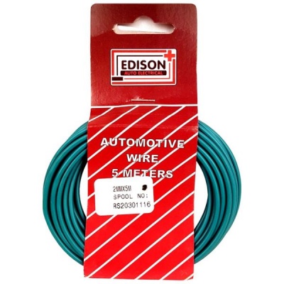 Photo of Edison - Automotive Wire - 2.0mm x 5m - Green
