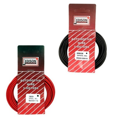 Photo of Edison - Automotive Wire - 2.0mm x 5m - Black & Red