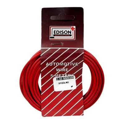 Photo of Edison - Automotive Wire - 2.5mm x 5m - Red