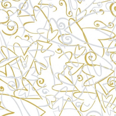 Photo of Gift Wrapping Paper 5m Roll - Silver & Gold Hearts