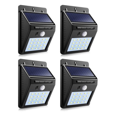 LMA Set of 4 PIP Motion CDS Night Sensor Solar LED Wall Light