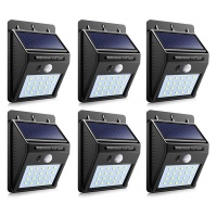 Set of 6 PIP Motion CDS Night Sensor Solar LED Wall Light