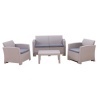 Fine Living - Nantucket Patio Set - Light Grey/Grey Cushions Photo