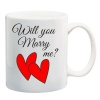 Qtees Africa Valentine - Will You Marry Me Hearts Mug Photo