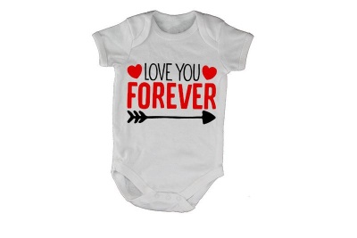 Photo of Love You Forever - Valentine Inspired - SS - White Baby Grow