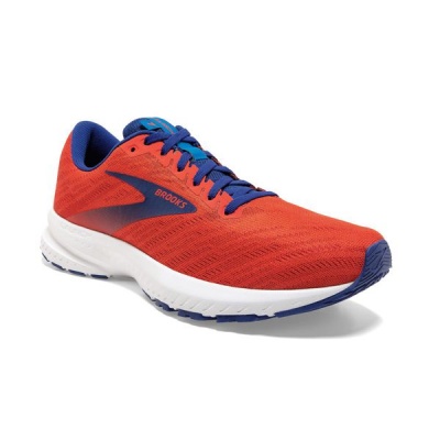 Photo of Brooks Men's Launch 7 Neutral Road Running Shoes Red & Blue