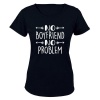 No Boyfriend No Problem - Valentine Inspired - Ladies - T-Shirt Photo