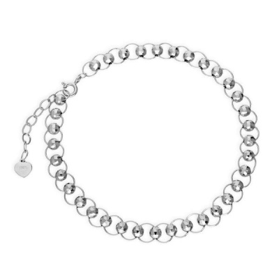 Photo of The Gem Seller Sterling Silver Beads & Circles Bracelet