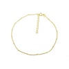 Gold Plated Sterling Silver Bobble Anklet - 9 1.5 Inches Photo