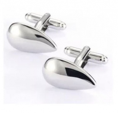 Photo of OTC Tear Drop Classical Style Cufflinks for Men-Silver Colour
