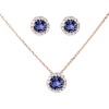 Civetta Spark Judy Set with Swarovski® Tanzanite Crystals-rosegold Photo