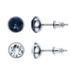 Civetta Spark 6mm Chene Stud - Swarovski Motana & Clear Crystal Photo