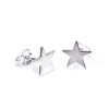 Sterling Silver Polished Star Stud Earrings Photo
