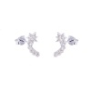 Sterling Silver amp CZ Crystal Shooting Star Stud Earrings Photo