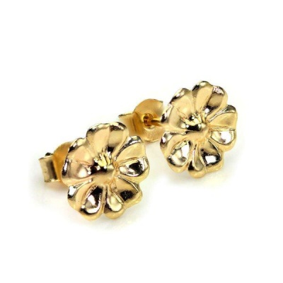 Photo of The Gem Seller 9ct Yellow Gold Flower Stud Earrings