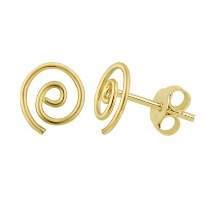 Photo of The Gem Seller Gold Plated Swirl Stud Earrings