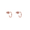 Rose Gold Plated Sterling Silver Open 8mm Hoop Stud Earrings Photo