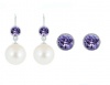 Civetta Spark 925 Silver Hoop & Chene Studs- Tanzanite Rosegold Photo