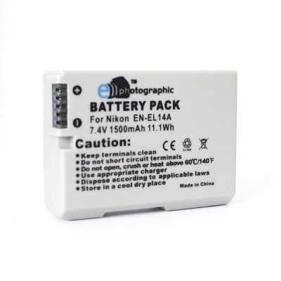 Photo of E Photographic E-Photographic 1500 mAh Lithium Battery for Nikon EN-EL14a