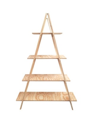 Photo of 4 Tier A-Frame Wooden Ladder display / Book shelf