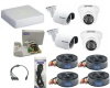 Hikvision 4CH 1MP Standard Bullet Dome DIY KIT With Zatech Pre-made Cables Photo