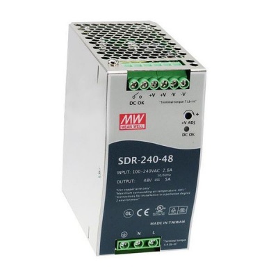 Photo of Mean Well AC/DC DIN Rail Power Supply ITE 1 Output 240 W SDR-240-24