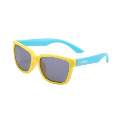 Photo of ThisGuy Kids Sunglasses - Lemon Yellow and Blue Wayfarers