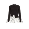 Quiz Ladies Polka Dot Layer Jumper - Black Photo