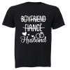 Boyfriend. Fiance. Husband - Adults - T-Shirt - Black Photo