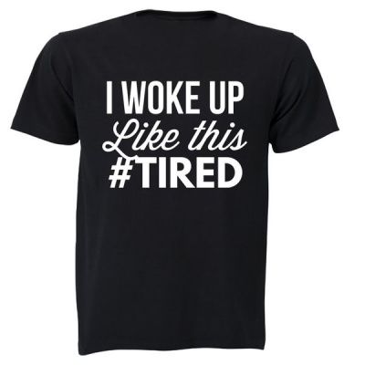 Photo of BuyAbility #Tired - Mens - T-Shirt - Black