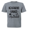 Boyfriend. Fiance. Husband - Adults - T-Shirt - Grey Photo