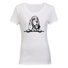 Peeking Bloodhound - Ladies - T-Shirt Photo