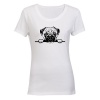 Peeking Pug - Ladies - T-Shirt Photo
